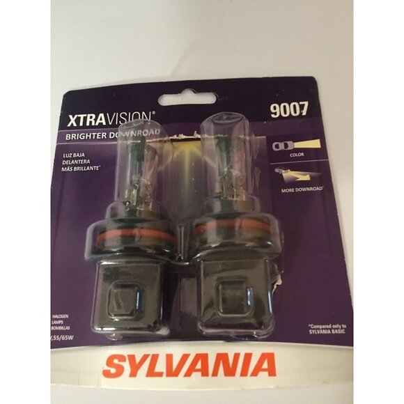 Sylvania Xtra Vision 9007 HB5 65/55W Two Bulbs Head Light Dual Beam Plug Play OE - Picture 3 of 4